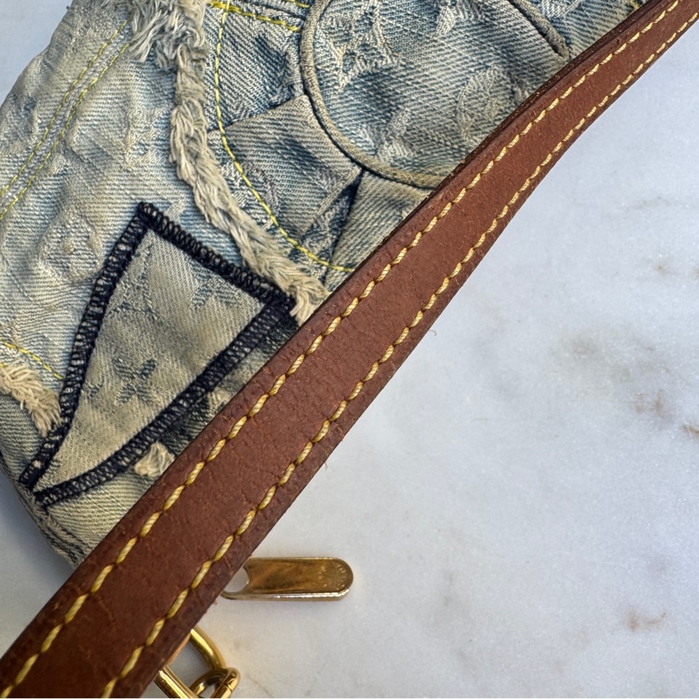 Louis Vuitton Denim Patchwork Pouchy Shoulder Bag - Picture 9 of 16